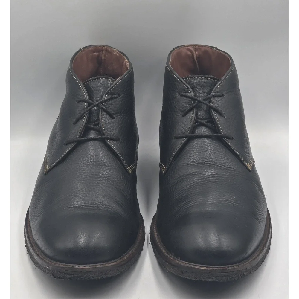 Johnston Murphy Copeland Sheepskin Leather Chukka Boot Men 13M Black Crepe Sole